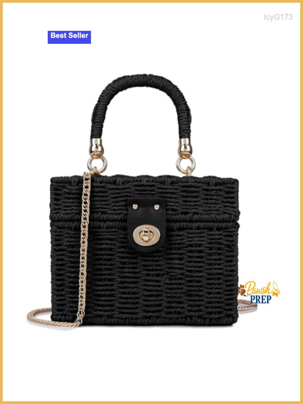 Handwoven Rattan Crossbody Shoulder Bag Wicker Straw Beach Tote Satchel with